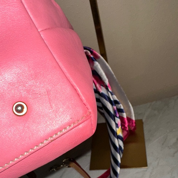 Dooney & Bourke (3) Pink Satchel, Keychain & Make Up Bag - Picture 13 of 17